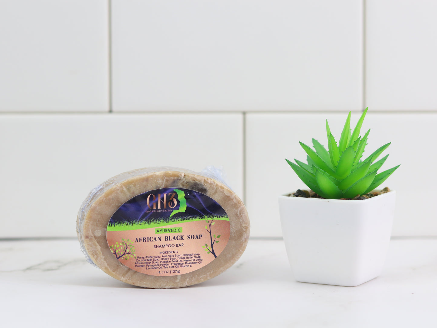 Ayurvedic African Black Soap Shampoo Bar